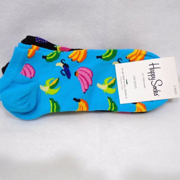 nwt HAPPY SOCKS 2 pr Low Socks Unisex 41-46 (womens 10-12.5/mens 8-12) - Picture 2 of 4